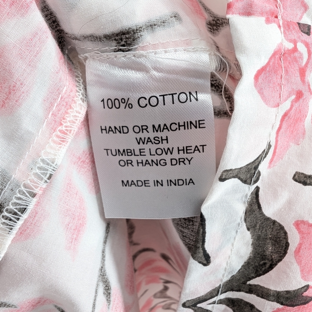 Tiana New York Floral Maxi Dress 100% Cotton Block Print India Medium - Picture 6 of 6